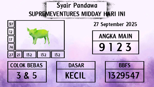 Prediksi Supremeventures Midday