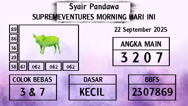 Prediksi Supremeventures Morning