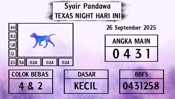 Prediksi Texas Night