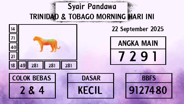 Prediksi Trinidad & Tobago Morning