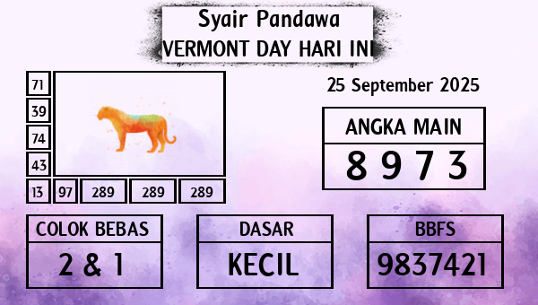 Prediksi Vermont Day