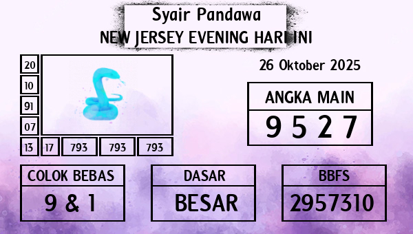 Prediksi New Jersey Evening