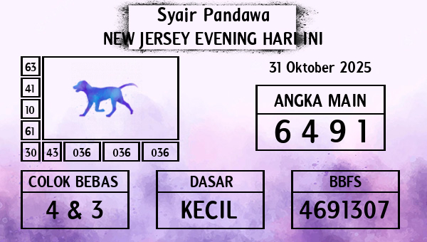 Prediksi New Jersey Evening