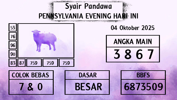 Prediksi Pennsylvania Evening