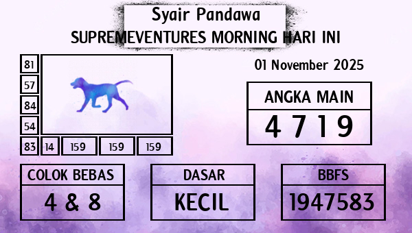 Prediksi Supremeventures Morning