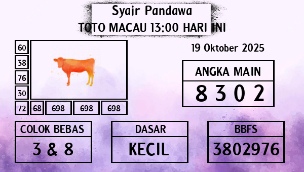 Prediksi Toto Macau 13:00