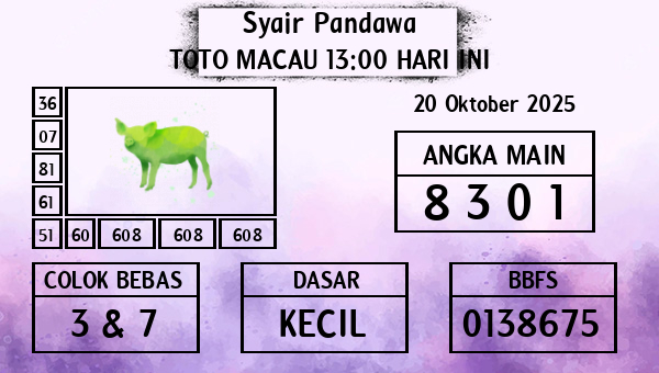 Prediksi Toto Macau 13:00