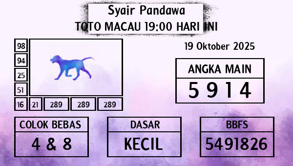 Prediksi Toto Macau 19:00
