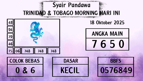 Prediksi Trinidad & Tobago Morning