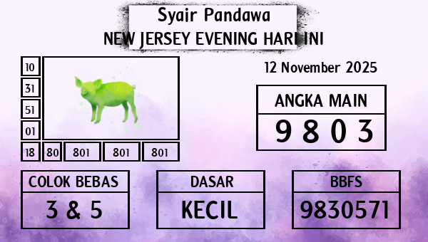 Prediksi New Jersey Evening