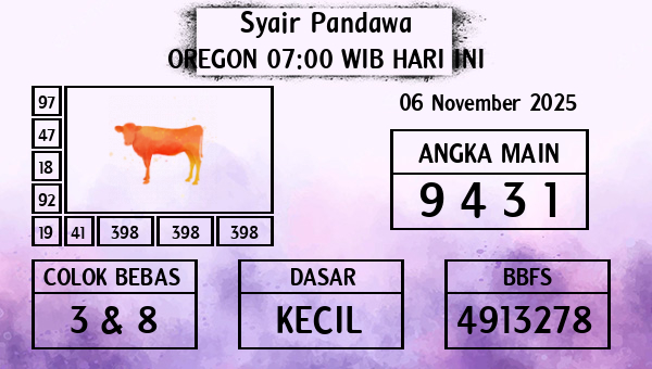Prediksi Oregon 07:00 WIB
