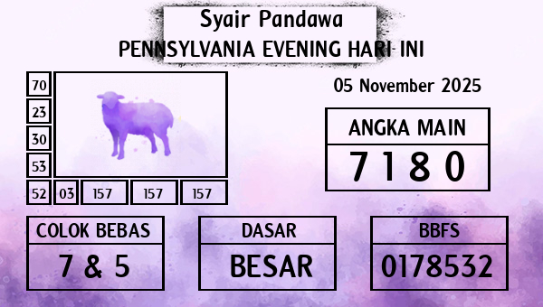 Prediksi Pennsylvania Evening
