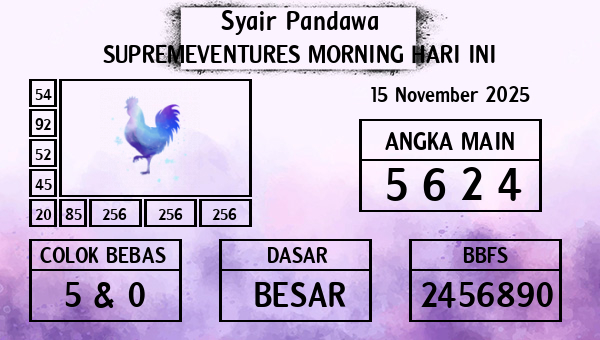 Prediksi Supremeventures Morning