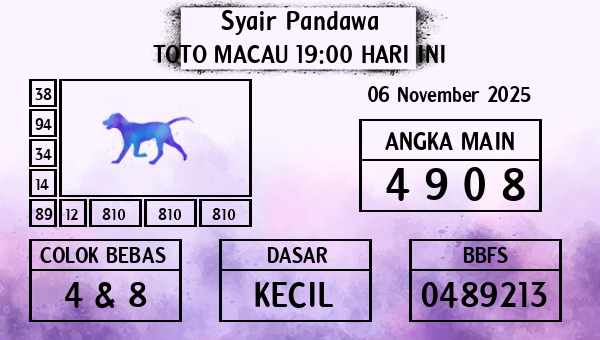 Prediksi Toto Macau 19:00