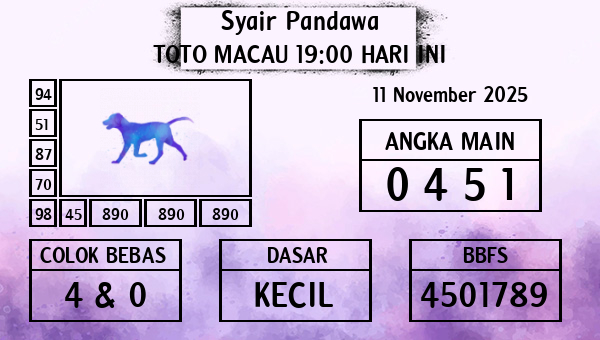 Prediksi Toto Macau 19:00