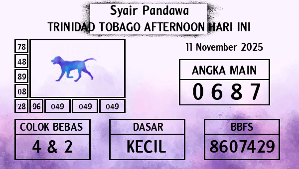 Prediksi Trinidad Tobago Afternoon