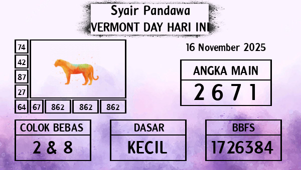 Prediksi Vermont Day