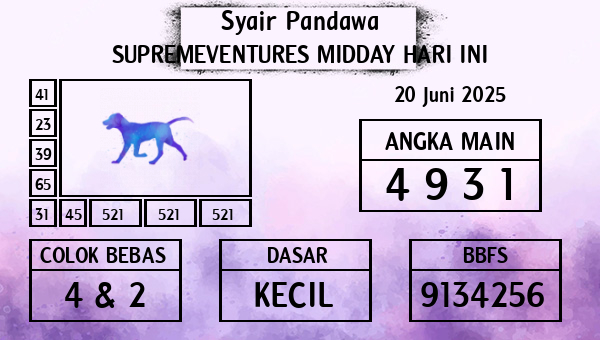 Prediksi Supremeventures Midday