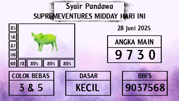 Prediksi Supremeventures Midday