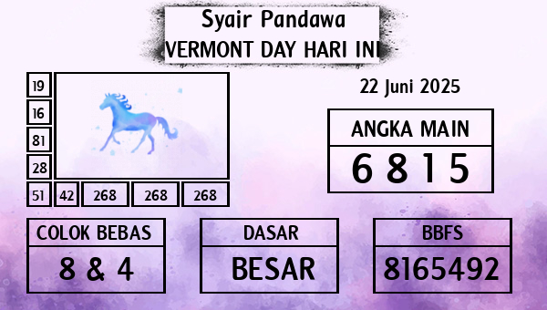 Prediksi Vermont Day