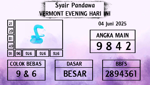 Prediksi Vermont Evening