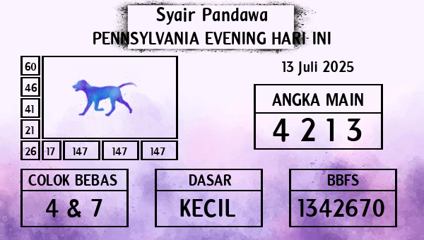 Prediksi Pennsylvania Evening