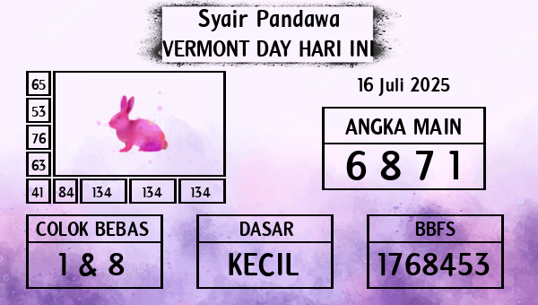 Prediksi Vermont Day